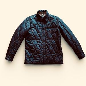 Burberry London Quilted Barn Jacket Reversible Black/Nova Check Size 46